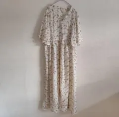 INGNI ロングワンピース 花柄 シフォン サイズM フレア きれいめ 春夏