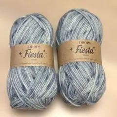 24 ドロップス DROPS Fiesta ソックヤーン 並太 ブルー ウール
