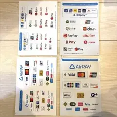 Air PAY 현금없는 결산 양면 스티커 & 단면 스티커 창용 금전 등록기