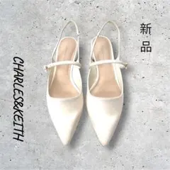 ★新品未使用品★CHARLES&KEITH ミュール　パンプス　アイボリー　37のサムネイル