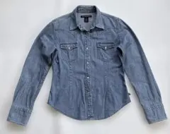 【Polo Jeans Company】ライトブルーデニムウエスタンシャツ Mのサムネイル