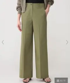 【25SS】セオリーリュクス Harvey Siena ワイドパンツ オリーブ