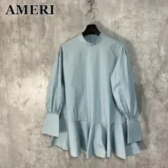 Ameri アメリ ハウンドトゥース ペプラム 千鳥柄 トップス チュニック 