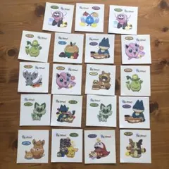 ポケモンパン　シール203　ピカチュウ　ニャオハ　ホゲータ　ゴンベ　イーブイ