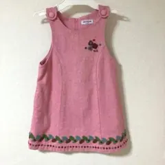 MIKI HOUSE ジャンバースカート 100cm ピンク