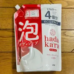 hadakara ハダカラ 泡ボディソープ フローラルブーケ 詰替 1760mlのサムネイル