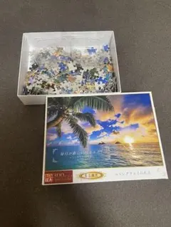 300ピース ジグソーパズル 海と夕日　ヘミングウェイの名言のサムネイル