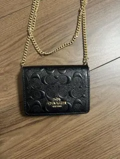 COACH チェーンミニウォレット