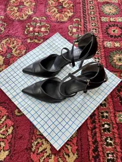 RANDA レザーアンクルストラップヒール