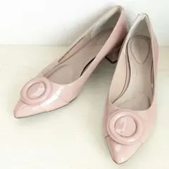 未使用級☆ROCKPORT パンプス コンフォート 太ヒール エナメル 大きめ