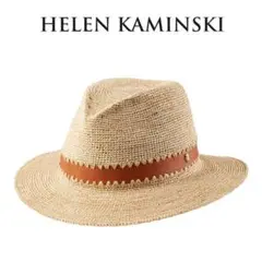 未使用タグ付HELEN KAMINSKI中折れ帽子　オレンジリボン巻UPF50＋ 未使用タグ付HELEN KAMINSKI中折れ帽子 オレンジリボン巻UPF50＋