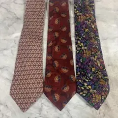 HERMÈS LANVIN 100%シルク ネクタイ ３本セット