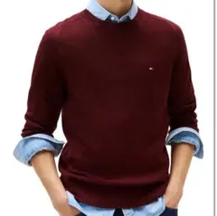 衣替え特価！！Tommy Hilfigerラムウール クルーネックセーター