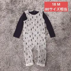 petit lem 18month オーバーオール　トップス　2点セット
