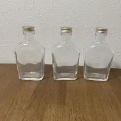 ハーバリウム　瓶　角スキットルボトル　200cc 3本セット