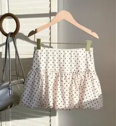 ドットフリルミニスカート　バルーンスカート　ウィッシュコア　SHEIN