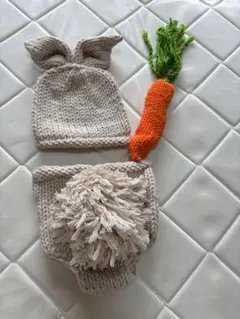 うさぎ ニット帽 ニットパンツ にんじん セット