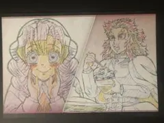 鬼滅の刃ufotableDINING おすそ分けポストカード　甘露寺蜜璃、煉獄②