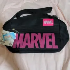 【新品未使用】MARVEL ショルダーバッグ ブラック ピンクのサムネイル