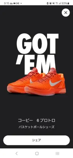 NIKE KOBE VI PROTRO ナイキコービー６プロトロ　バスケット NIKE ナイキ コービー 6 プロトロ KOBE VI PROTRO White Del Sol