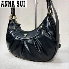 【未使用級✨】アナスイ　ショルダー　ディディオン　金具ロゴ　ハーフムーン　y2k