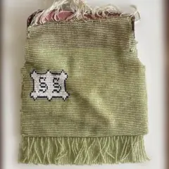 アンティーク　ビーズバッグ　モノグラム