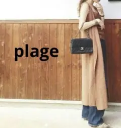 美品　plage　プラージュ　バックスリットロングベストのサムネイル