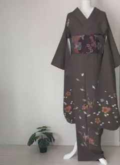 ブ*ー様 【三花】振袖　洗える着物　袷　大人の振袖　リサイクル　リユース