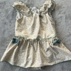 花柄フリルワンピース水着　100cm