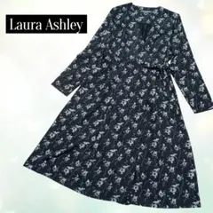 美品★LAURA ASHLEY★ローラアシュレイ★ワンピース★花柄★腰紐