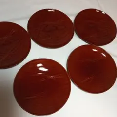 最終価格！彫刻模様の銘々皿5枚セット