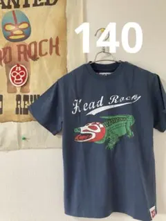 HEAD ROCK マスククロコダイルTシャツ ネイビー 140