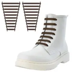 靴ひも 結ばない 靴紐 ゴム 靴ひも 伸縮 靴紐 ほどけない 簡単 ブラウン