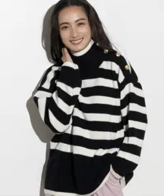 EUCLAID ローゲージマリンボーダーニット