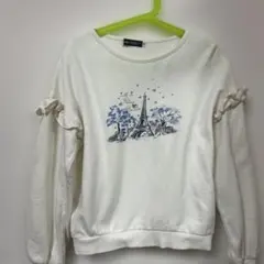 BeBe エッフェル塔プリント トレーナー 130