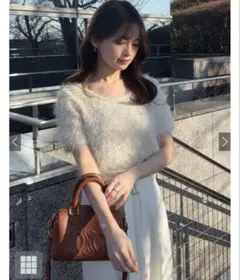 ラメシャギーショート丈ニットトップス[kz630]