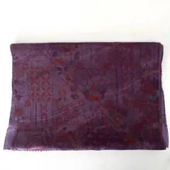 28帯揚げ 正絹 赤紫色 エキゾチックな色味デザイン 着物