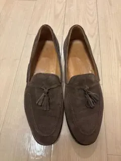イタリア製 スエード タッセルローファー 40/25cm ブラウン