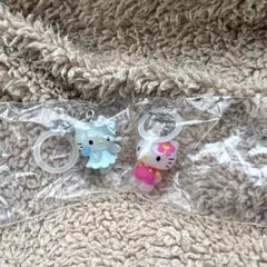 ハローキティ　めじるしアクセサリー　天使　お花