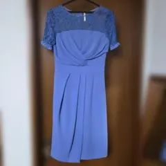 【美品】グレースコンチネンタル/ブルーのパーティードレス