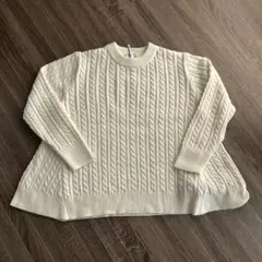 SIMPLICITE シンプリシティ ケーブルニット クルーネック セーター