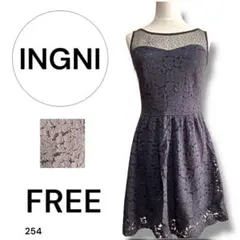 ★美品★ INGNI イング ブラック レース ノースリーブ ワンピース ミニ