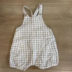 ZARA ベビー　ギンガムチェック柄　ロンパース80㎝