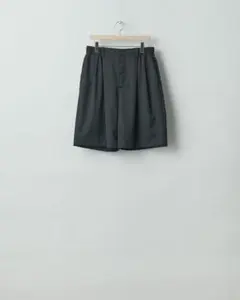 ssstein WIDE EASY SHORT TROUSERS - BLACK