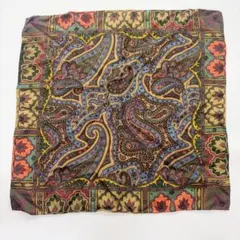ETRO エトロ シルクスカーフ ペイズリー柄 シルク100% イタリア製 緑系のサムネイル