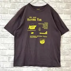 コーエン coen プリントTシャツ M ブラウン ユニセックス 綿100