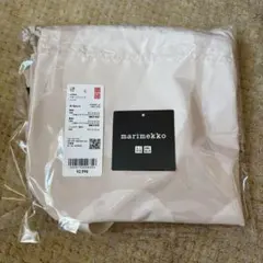 ユニクロ マリメッコ柄ドローストリングバッグ 30ナチュラル