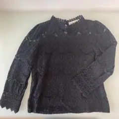 ブラックレースブラウス 長袖