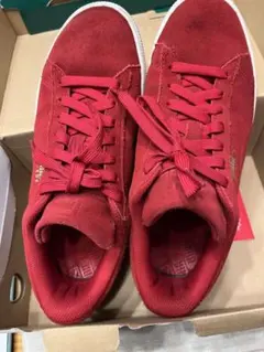 PUMA SUEDE レッド スニーカー 25.5cm