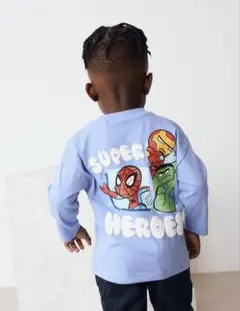 【新品未使用】アベンジャーズ　長袖Tシャツ 3y-4y 104cm 水色